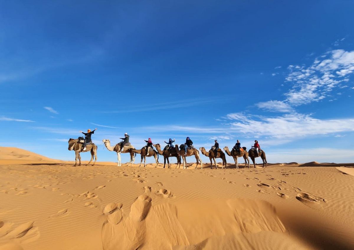 Merzouga desert tour with camel ride and overnight stay in luxury Berber camp with Atlas Elite Tours